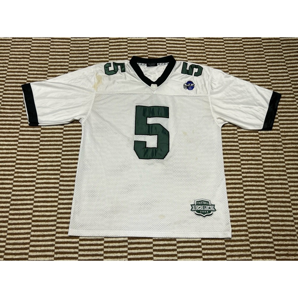 Y2K Ice Pole Football TOP 2004 #5 Mesh Jersey Men's XL White Green